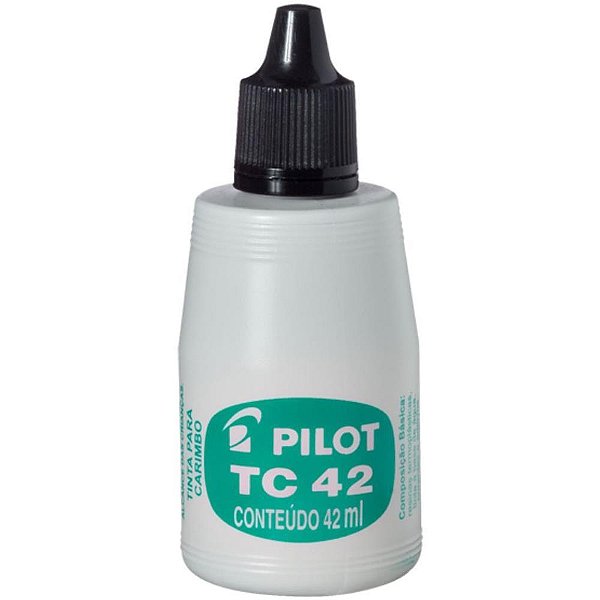 Tinta para Carimbo 42ML Preto - Caixa com 12 Unidades