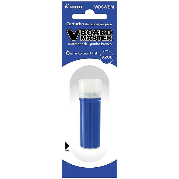 Tinta Marcador Quadro Branco Refil 5,5ML Azul WBS-VBM - Caixa com 12