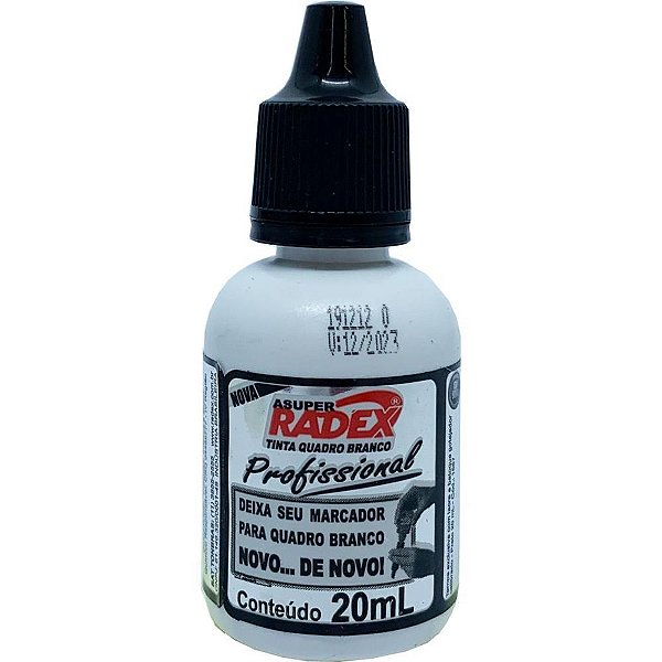 Tinta Marcador Quadro Branco Reabastecedor 20ML Preto - Caixa com 12 Unidades