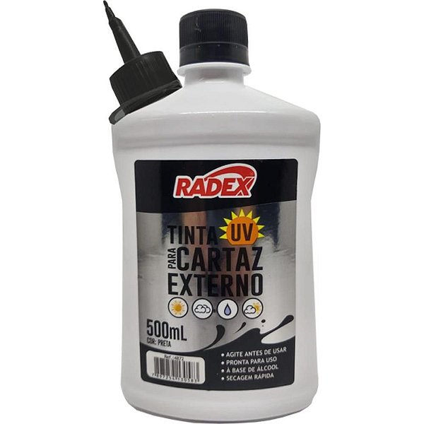Tinta Marcador Permanente para Cartaz Externo 500ML