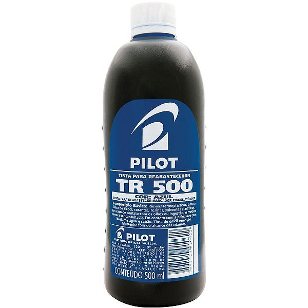 Tinta Marcador Permanente Reabastecedor 500ML Azul