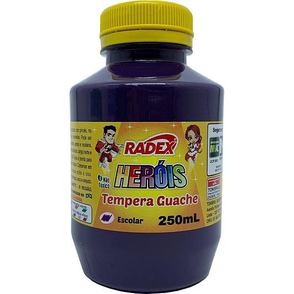Tinta Guache 250ML Roxo – Pacote com 03 Unidades