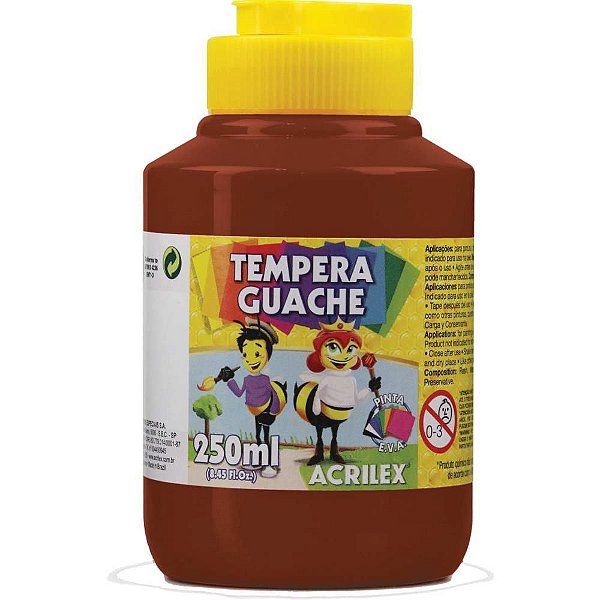 Tinta Guache 250ML Marrom PCT com 03