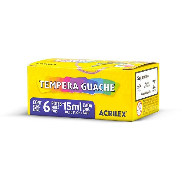 Tinta Guache 15ML 06 Cores PCT com 12