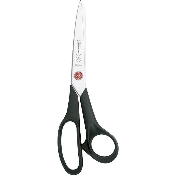 Tesoura Multiuso 21CM INOX com Cabo Preto e Vermelho