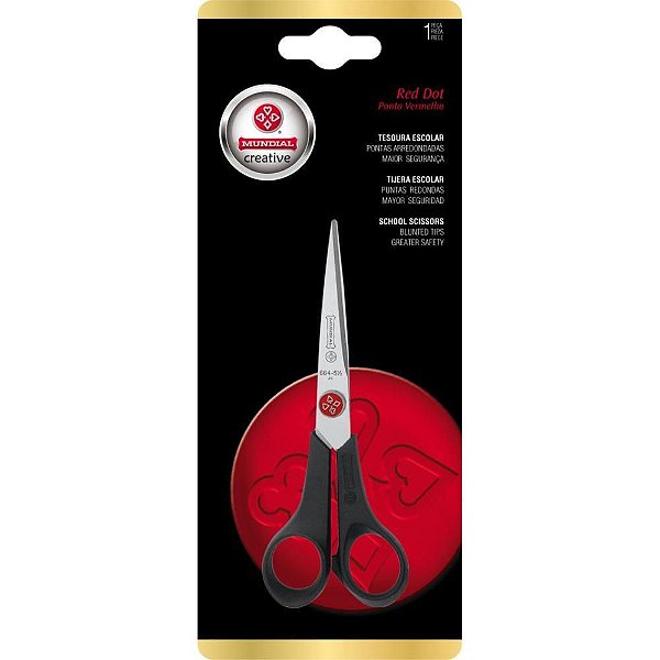 Tesoura HOBBY Ponto Vermelho 7 1/2 POL 19 CM
