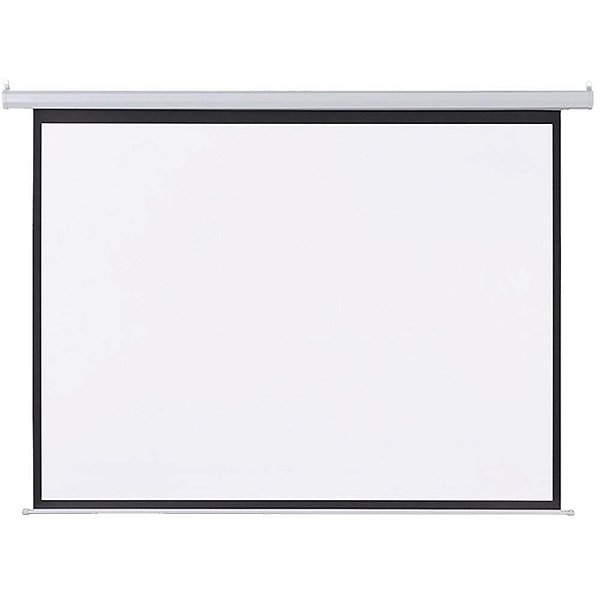 Tela de Projeção Retrátil 2,03X1,52M 100" Formato 4:3 Matte White + Blackout