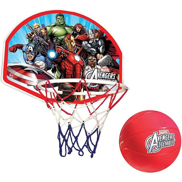 Tabela de Basquete THE Avengers com Tabela, ARO, Rede e Bola