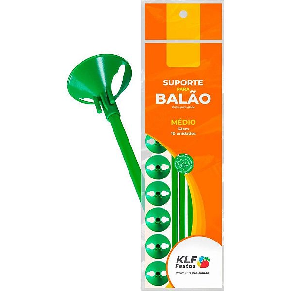 Suporte para Balão Verde Escuro 33CM PCT com 10