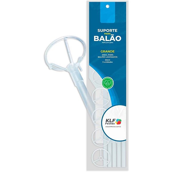Suporte para Balão Cristal 50CM Pacote com 05