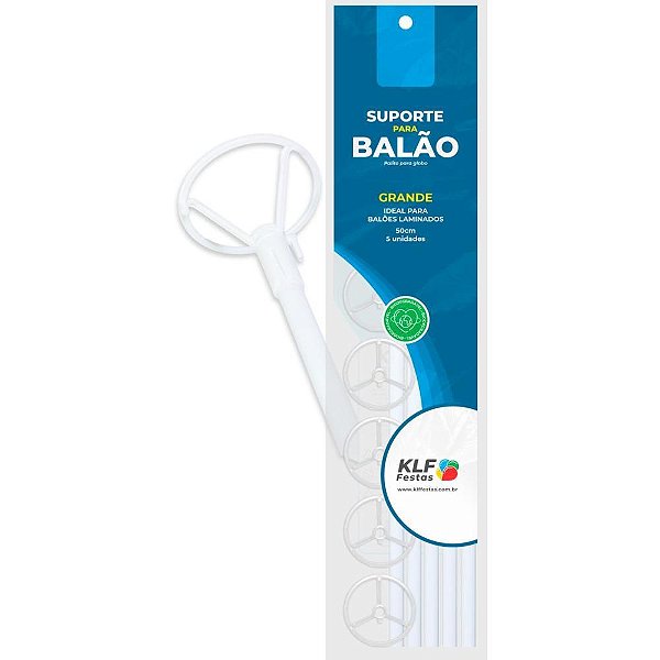 Suporte para Balão Branco 50CM – Pacote com 05 Unidades