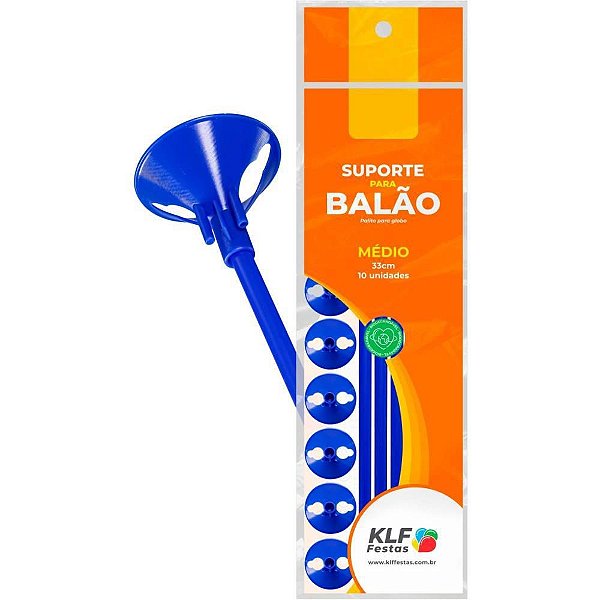 Suporte para Balão Azul Escuro 33CM PCT com 10