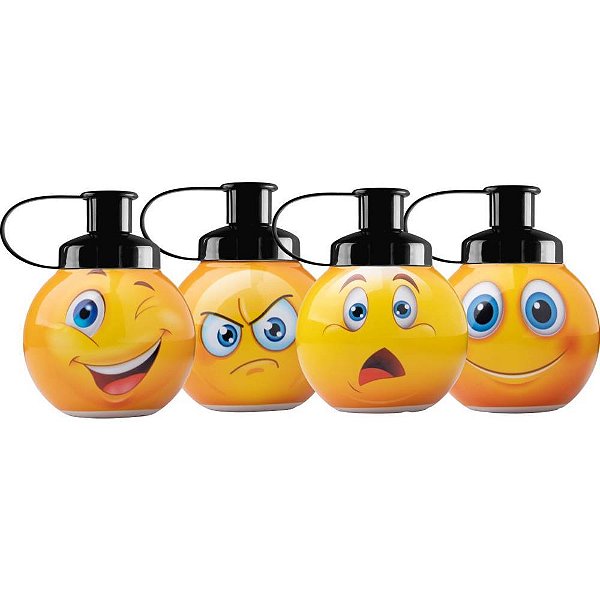 Squeeze Bolinha Caretas 250ML (S) Pacote com 06