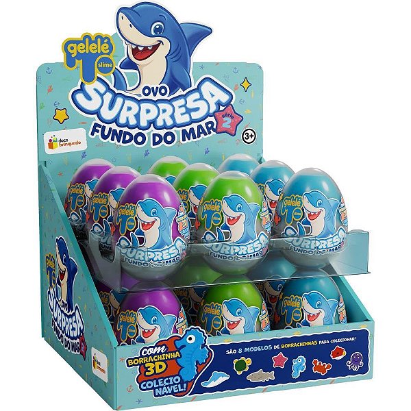 Slime OVO Surpresa Fundo do MAR 98G – Display  com 18 Unidades