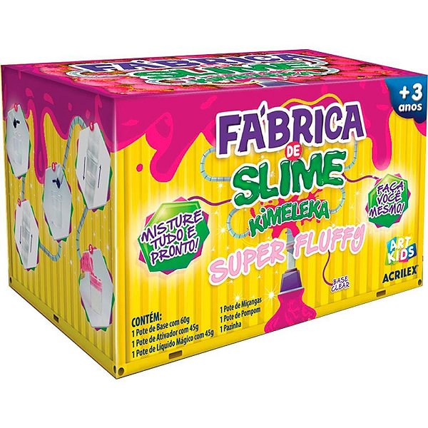 Fábrica de Slime Kimeleka Super FLUFFY - Caixa com 4