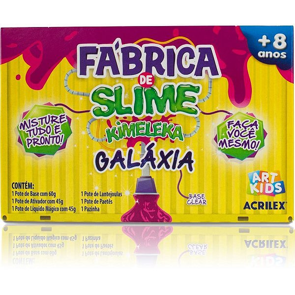 Slime Kimeleka Galáxia Fábrica de Slime Caixa com 4
