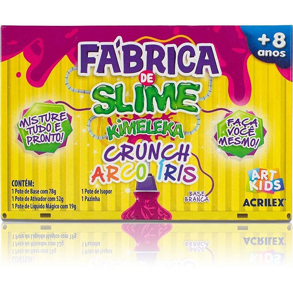 Fábrica de Slime Kimeleka CRUNCH ARCO-ÍRIS - Caixa com 4