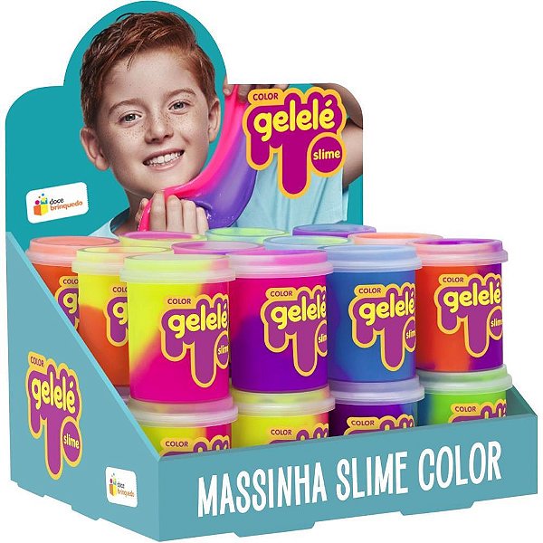 Slime Gelelé Pote Color 152G - Duas Cores Fluorescentes