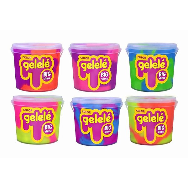 Slime Gelelé BIG Color Balde 1,5KG CX com 06