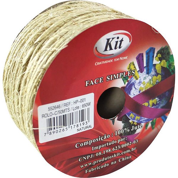 Sisal Simples 50M Natural para Decoração e Artesanato