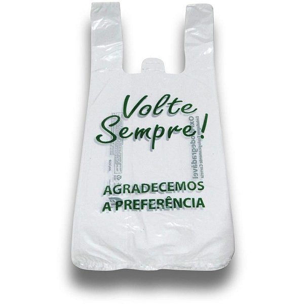 Sacola Plástica 38X50 "volte Sempre" com 600 Unidades