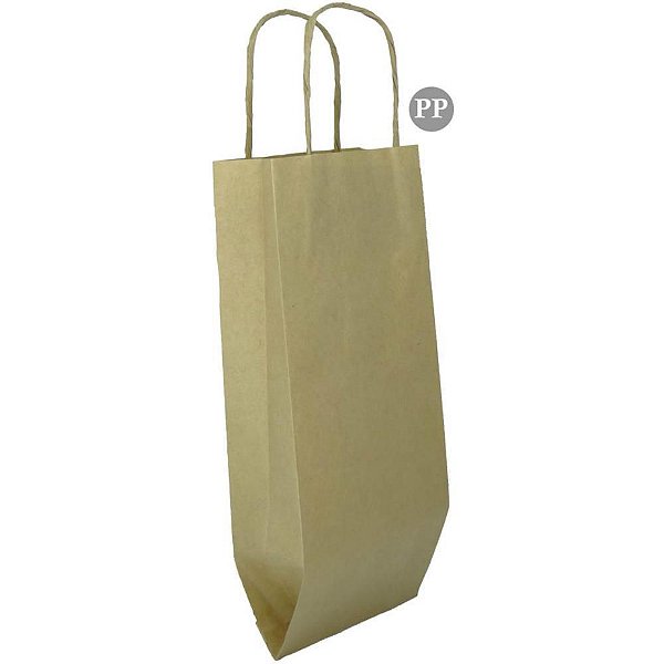 Sacola para Presente KRAFT PP 14X25X6CM 2LITROS PCT com 10