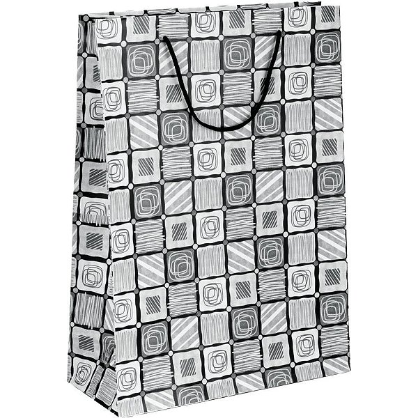 Sacola para Presente Decorada MASCULINA/NEUTRA MD 27X21X10CM - Pacote com 10 Unidades