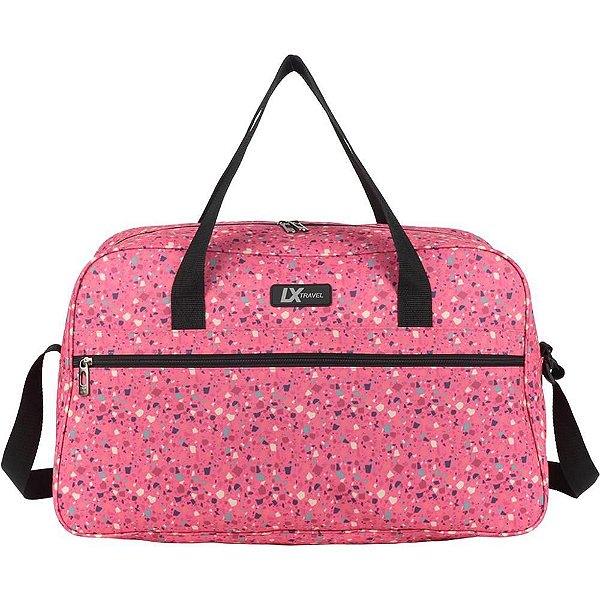 Sacola de Viagem Pólo KING Grande Rosa Estampada