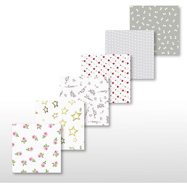 Saco Poli Transparente Decorado 20X29CM Sortido  PCT com 50