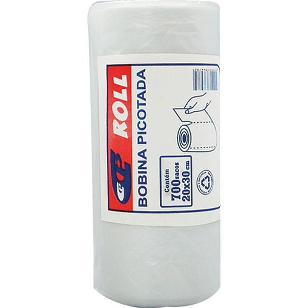 Saco Plástico em Bobina 20X30 Picotado 500G com 700 Unidades