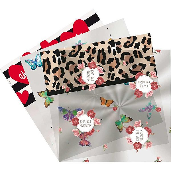 Saco para Cesta 60X75CM Diversas Estampas Pacote com 25