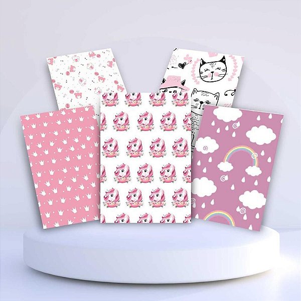 Saco Metalizado 45X60CM Infantil Feminino - Pacote com 50 Unidades