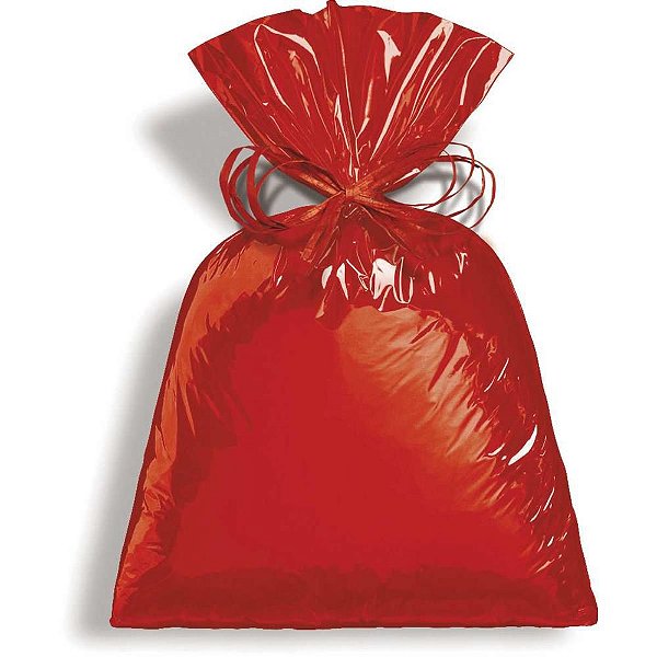 Saco Metalizado 35X55CM Vermelho - Pacote com 50