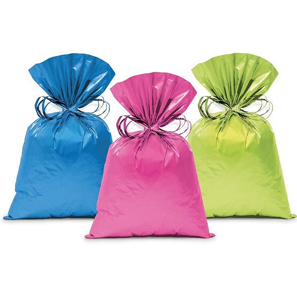 Saco Metalizado 35X55CM Lisos Diversas Cores PCT com 50