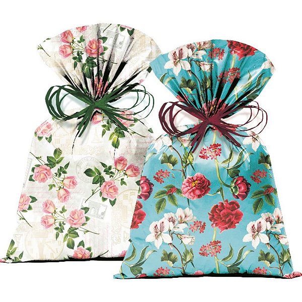 Saco Metalizado 30X45CM Feminino Diversas Estampas PCT com 50