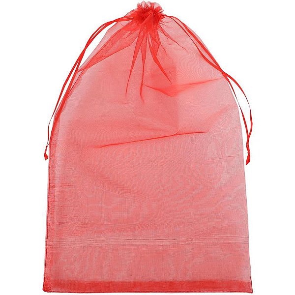 Saco de Organza Vermelho 24X40CM PCT com 05