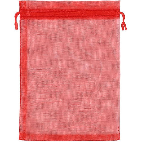 Saco de Organza Vermelho 14X20CM PCT com 10