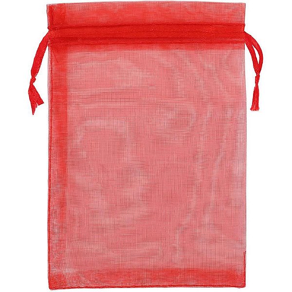 Saco de Organza Vermelho 10X15CM PCT com 10
