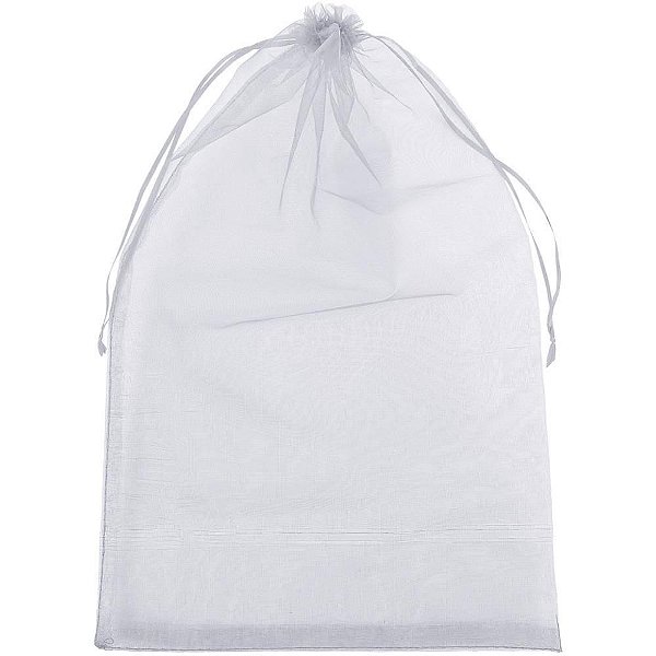 Saco de Organza Prata 24X40CM PCT com 05