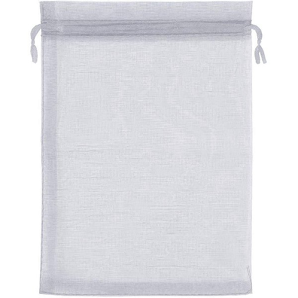 Saco de Organza Prata 14X20CM PCT com 10