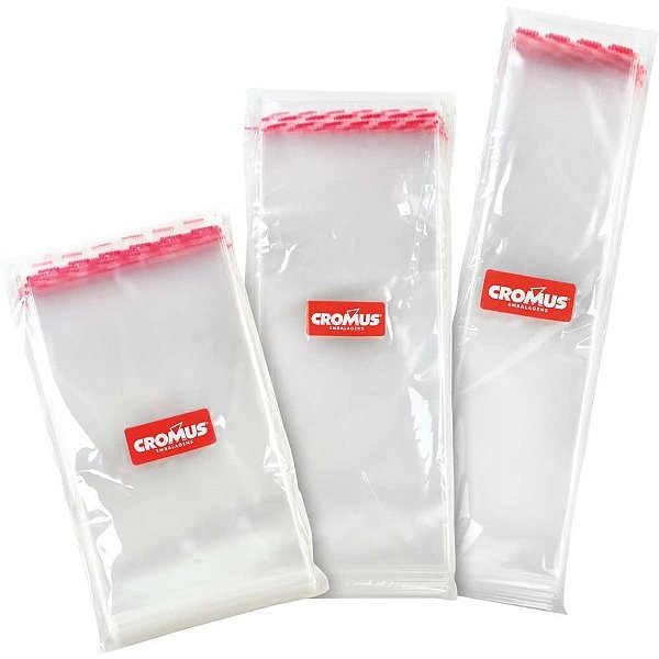 Saco Adesivado Transparente 25X35+3CM ABA – Pacote com 100 Unidades