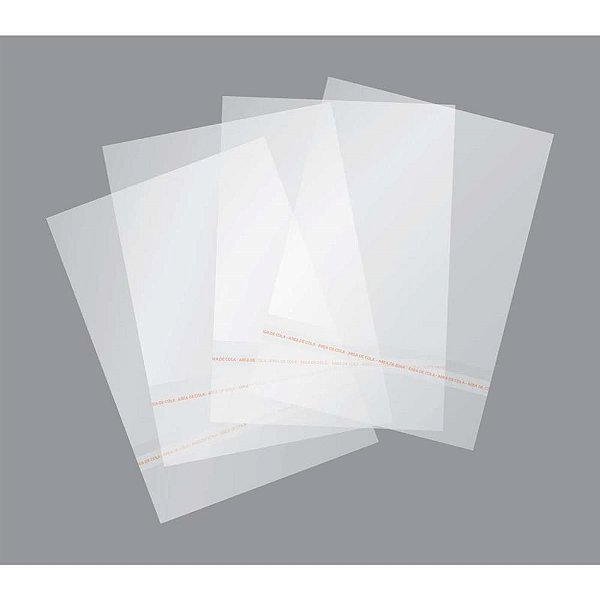 Saco Adesivado Transparente 5X7CM+2CM ABA PCT com 100