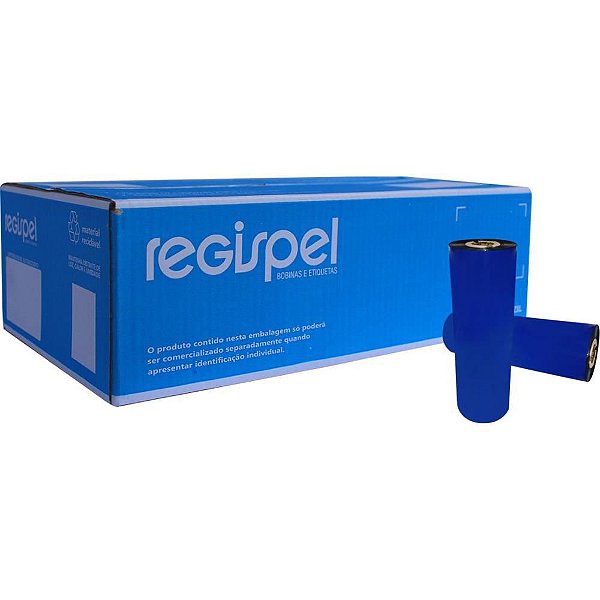 Ribbon 110MM X 91M Cera Preto para Impressão de Códigos de Barras