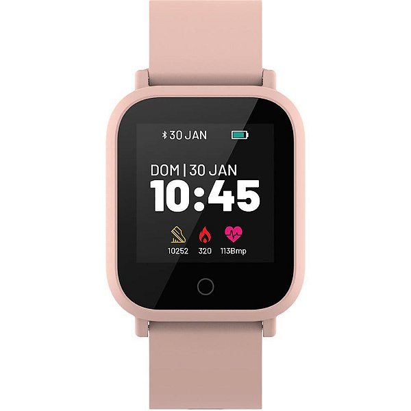Relógio Smartwatch L1 Rose BLE 50 Prova Dágua