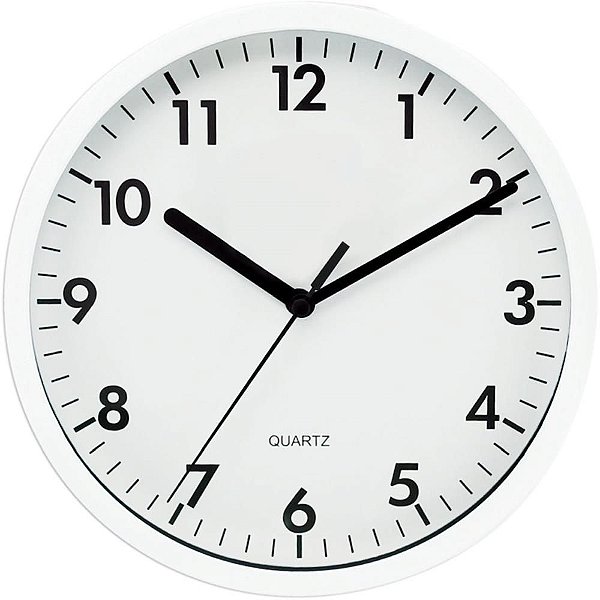 Relógio de Parede Branco Redondo 20CM