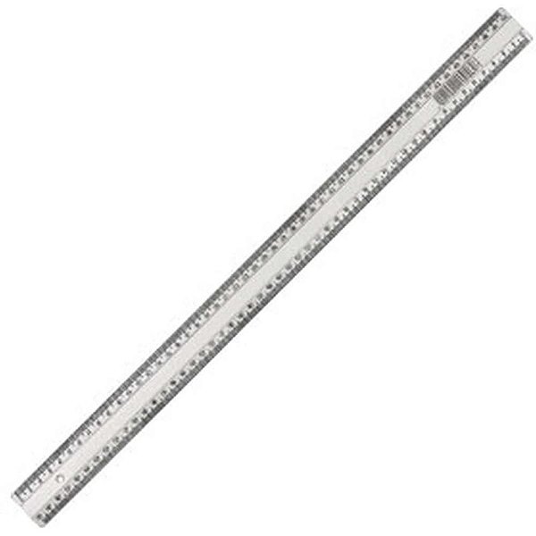 Régua Plástica Super Cristal 50CM Pacote com 10