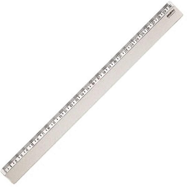 Régua Plástica Cristal 30CM - Pacote com 25 Unidades