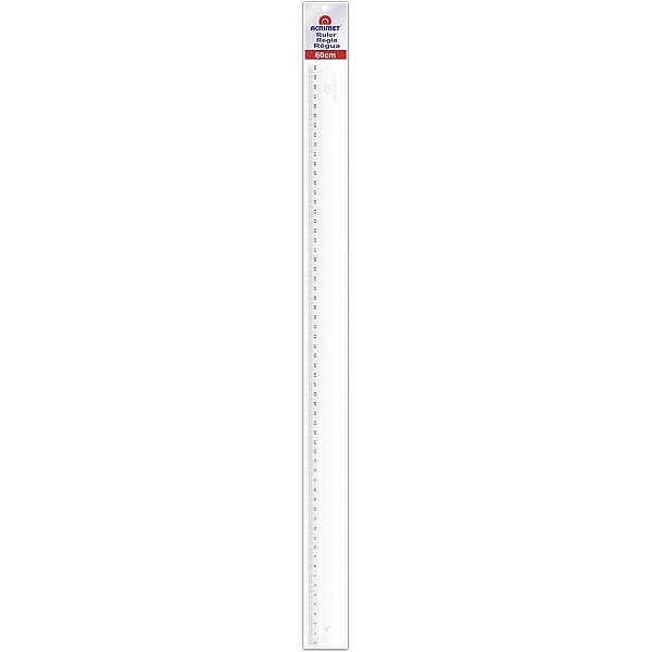 Régua de Poliestireno Transparente 60CM PCT com 10