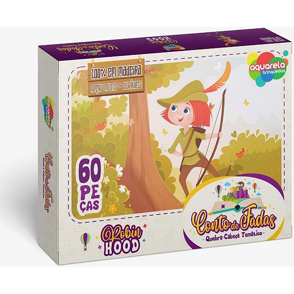 QUEBRA-CABEÇA Madeira Robin Hood 60 Peças