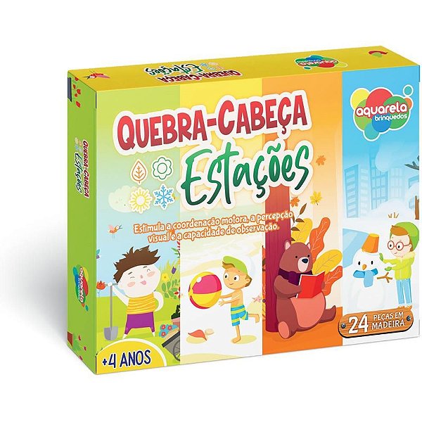 QUEBRA-CABEÇA Madeira Estacões do ANO 24 PCS (S)